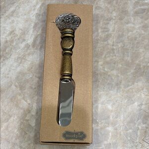 Mud Pie Gold and Silver Cheese Knife